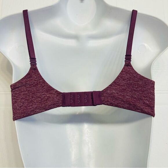 Victoria’s‎ Secret Unlined Semi Demi Underwire Bra Size 32C Burgundy Space Dye - Picture 4 of 9